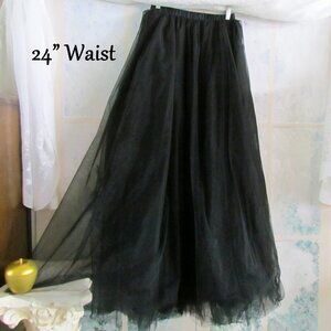 LONG BLACK TULLE SKIRT, S, LISONG EVENING, PARTY, DANCE, BALL COSTUME, NWT